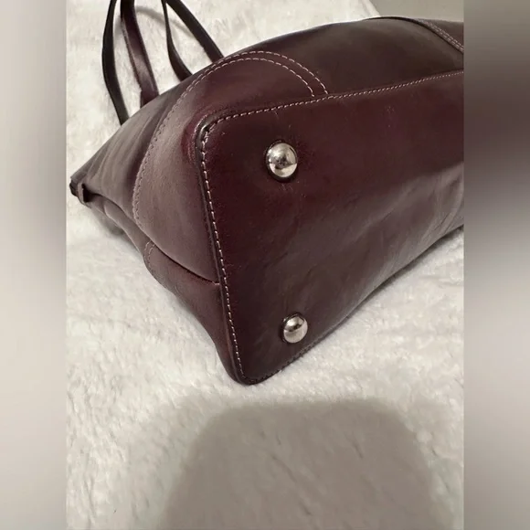 Fossil Vintage Brown Leather Shoulder Bag Handbag Purse 75082 - Picture 10 of 11